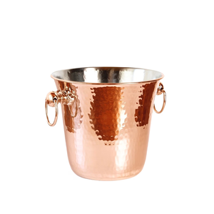 Seau à glace en cuivre pur de qualité supérieure, design exceptionnel, vente chaude, seaux à glace en acier inoxydable et en cuivre martelé - Product Image 1