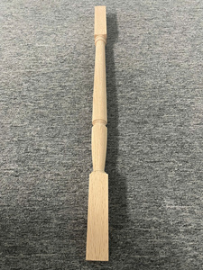 34 Inch Solid Wood Stair Baluster Pin Top Spindle Custom Square Top Wooden Balusters for Stair Railing System - Product Image 3