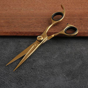 Ciseaux à cheveux professionnels avec poignée ergonomique droite en acier inoxydable, ciseaux à cheveux en acier inoxydable tranchants - Product Image 4