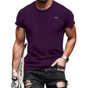 T-shirt décontracté à col rond et manches courtes pour homme – Motif lettres, coupe ajustée, doux et confortable – Idéal pour l'été – Vente en gros - Product Image 1