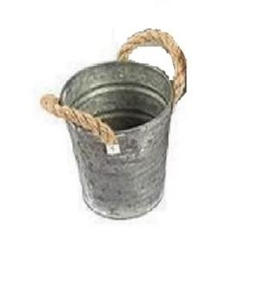 Classic Buckets Metal Multipurpose Oval Shape Ribbed Bucket Galvanized Pail Bucket Household <b>Cleaning</b> Tools & Accessories - Product Image 2