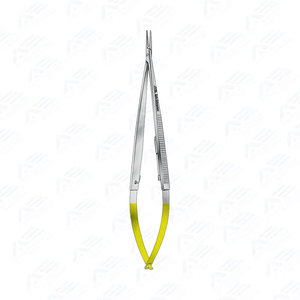 Pinces chirurgicales, instruments dentaires et chirurgicaux, porte-aiguilles micro Castroviejo à manche plat TC, instrument médical - Product Image 3