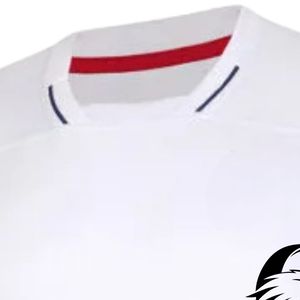 Maillot de rugby blanc et rouge à manches courtes pour homme, uniforme d'équipe, chemise de sport, tenue d'entraînement, vêtements de sport, vêtements de jeu en plein air - Product Image 6