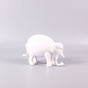 Modern Black and White <b>Elephant</b> Sculpture Decorative Animal Figurines Minimalist Resin <b>Ornaments</b> for Home Office Living Room - Product Image 4