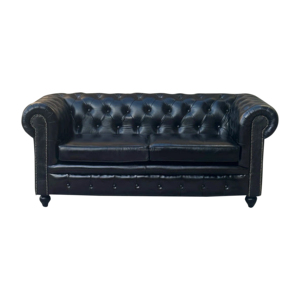 Chất Lượng Cao <span class=keywords><strong>2</strong></span> Chỗ Ngồi Chesterfield Đen Sofa Với Đệm Phòng Khách Da Sofa Tốt Nhất Bán Nhà Hàng Sofa 2024 Đồ Nội Thất - Product Image 2