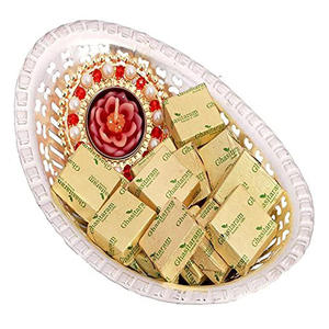 Handmade Eco-Friendly Aluminum Metal <b>Tray</b> for <b>Snacks</b> Desserts Soup Party Chocolate High Quality Silverware Serving Platter - Product Image 1