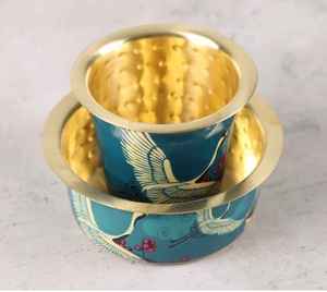 Ensemble de Dabara en laiton vintage portable et réutilisable, panier filtrant manuel pour café et thé, accessoires de cuisine - Product Image 3