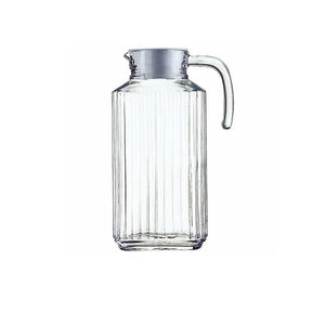 Jarra de Vidrio Moderna para Agua, Jugo, Té Helado y Bebidas Refrescantes de Verano en Casa u Oficina - Product Image 6