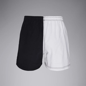 Shorts unisexes bicolores rouge et noir, taille élastique, respirants, en polyester, vêtements de sport pour adultes, toutes saisons, coupe classique - Product Image 4