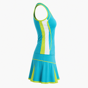 Uniforme de tenis para mujer diseñado con tela ligera de alto rendimiento y un ajuste flexible para movimiento rápido en la cancha de tenis. - Product Image 4