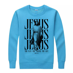 Men's Royal Blue Long Sleeve Crew Neck Pullover Sweatshirt 100% Polyester Fleece Winter Breathable Plus Size Regular Fit Solid - Product Image 1