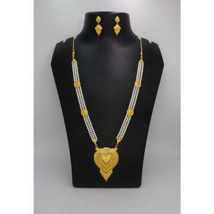 Bijoux antiques indiens plaqué or à la mode en laiton pur bijoux de mariage de mariée indiens ensemble de colliers de haute qualité - Product Image 2