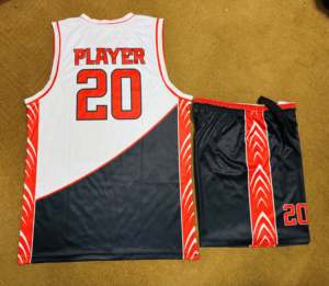 Conjunto de Uniforme de Baloncesto Sublimado de Primera Calidad, Jersey y Pantalones Cortos Personalizados para Equipo, Transpirable, de Secado Rápido, 100% Poliéster, Deportivo - Product Image 1