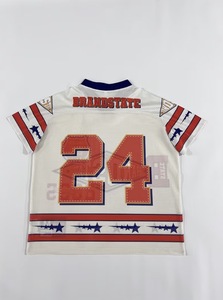 Camiseta de Fútbol Retro Personalizada de Poliéster, Corte Regular, Impresión Digital, Bordada, Informal, Tejida, Estilo Urbano, Malla, Fútbol Americano - Product Image 5