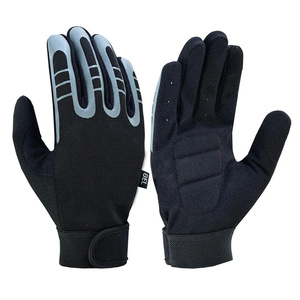 Heavy Duty Reinforced Synthetic Leather Amara Safety <b>Gloves</b> All Purpose Mechanic Utility <b>Gloves</b> with <b>Touch</b> Screen Compatibility - Product Image 1
