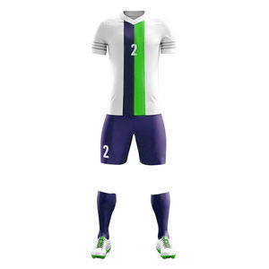 ชุดเสื้อฟุตบอลและกางเกงขาสั้นแบบ OEM สั่งทำได้ พร้อมบริการสกรีนลายแบบ Sublimation ชุดฟุตบอลน้ำหนักเบา ระบายเหงื่อได้ดี สำหรับทีมกีฬา - Product Image 3