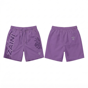 Shorts de Baño Violeta de Microfibra de Poliéster Premium de 140 GSM, Secado Rápido, Logotipo Personalizado, Sublimación, Bordado, Transferencia Térmica - Product Image 1