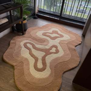 Tapis de sol commercial ignifuge en laine et viscose, tufté à la main, de luxe, sur mesure, pour suite présidentielle et hall d'hôtel - Product Image 2