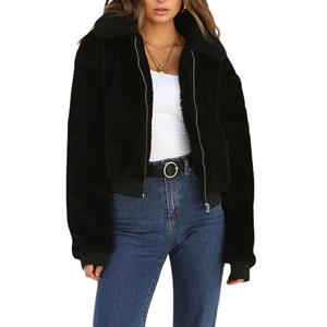 Chaqueta de Forro Polar Sherpa para Mujer, Diseño Personalizado OEM 2026, Ligera, Talla Grande, de Alta Calidad, con Cierre, para Invierno - Product Image 3