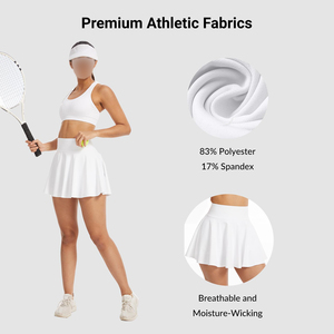 Customized Sportswear High Quality Breathable Moisture Wicking Front Short Tennis Skirt Professional Women's Tennis Wear - Product Image 4