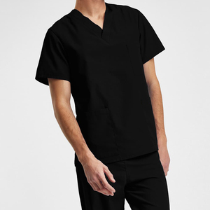 Medical Uniform Unisex <b>Scrub</b> Set 2 Pockets Nurse <b>Scrubs</b> <b>Tops</b> Pants Elastic Waist Surgical Hospital Uniform - Product Image 2