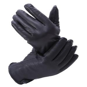 Guantes de Carreras Compatibles con Pantalla Táctil, para Actividades al Aire Libre, Unisex, Negros, Material PU, Cierre de Velcro - Product Image 3