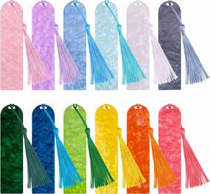 Marcapáginas Acrílicos Brillantes con Borlas Coloridas, Regalo Promocional para Amantes de los Libros, Brillantes y Prácticos - Product Image 1