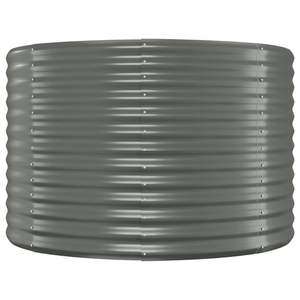 Grand lit de jardin surélevé en acier gris thermolaqué, élégants pots et jardinières - Product Image 4