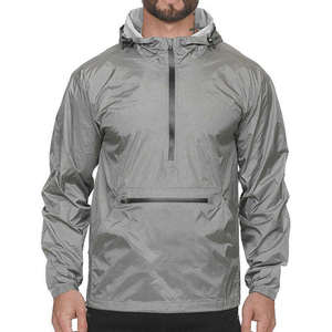 Lightweight <b>Winter</b> Streetwear Windbreaker <b>Jacket</b> Men Waterproof Hooded Collarless Canvas Custom Logo Outdoor <b>Running</b> USA Bulk - Product Image 4