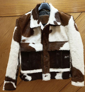 Chaqueta de Cuero Vacuno Genuino Unisex, Impermeable, con Cuello Alto de Lona y Decoración Frontal con Logotipo Personalizado para Invierno - Product Image 4