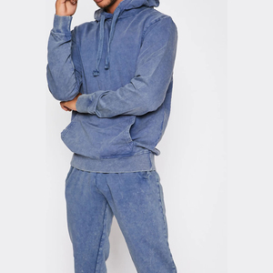 Sweat à capuche et jogging unisexe vintage solide, style streetwear hiver, sur mesure, respirant, délavé à l'acide, 100% coton, 480 g/m² - Product Image 4