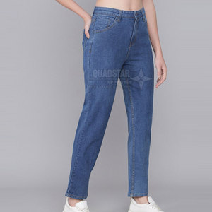 Factory Manufacture Hot Sale <b>Women</b> Breathable Spring <b>Jeans</b> Pants Made in Best Material 100% Cotton - Product Image 2