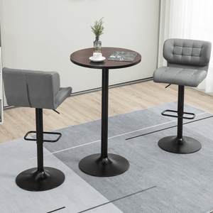 Tavolo Alto Moderno Minimalista Pieghevole per Cocktail, per Casa, Seminterrato, Hotel ed Eventi, in Legno e Acciaio - Product Image 1