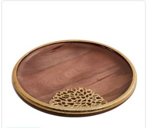 Assiette de service en bois texturé de qualité supérieure, design carré, durable, sans danger pour les aliments, fabriquée à la main, élégante, indispensable pour la salle à manger et la cuisine - Product Image 6