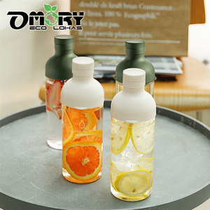 Botella de Agua de Vidrio OMOIRY de 20.5 cm con Tapa de Empuje y Tirón, Diseño Minimalista Transparente para Viajes, Unisex - Product Image 6