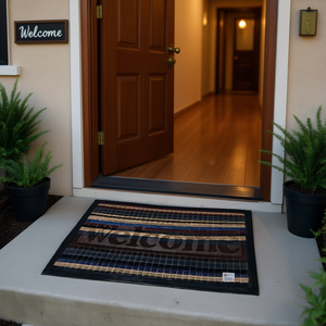 Alfombra Moderna a Rayas de 45X70CM, Alfombra Tejida de Fibra de Coco, ALFOMBRA Combinable para Uso Doméstico - Product Image 3