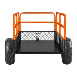 22 Cu. Rimorchio da Giardino per ATV/UTV da 725 kg con Pannello Posteriore Rimovibile, Rimorchio Ribaltabile in Acciaio per Carichi Pesanti - Product Image 1