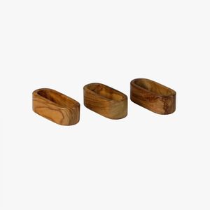 Ensemble d'anneaux de serviette en bois personnalisés, anneaux de serviette en bois modernes, écologiques, luxueux, durables, vaisselle de mariage pour la maison et les restaurants - Product Image 1