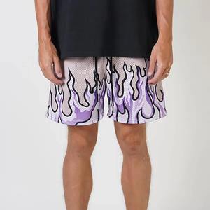 Pantalones Cortos Deportivos de Verano para Hombre, Transpirables, de Malla Informal, con Estampado de Transferencia Térmica, Elásticos y a la Moda - Product Image 4