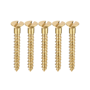 Tornillos de Latón Resistentes para Madera, para Gabinetes, Puertas y Muebles, Acabado Antioxidante, Rosca de Precisión para una Fácil Instalación - Product Image 1