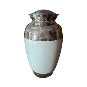 โกศบรรจุอัฐิอลูมิเนียมขนาดใหญ่ งานแฮนด์เมด ดีไซน์แบบเอเชียเซน พร้อมบริการพิมพ์ลายตามสั่ง สวยงาม เป็นที่ระลึกสำหรับงานศพ - Product Image 1