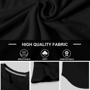 T-shirt à manches courtes pour homme, tissu doux au toucher, extensible et tendance, 100% polyester, tissu frais pour homme - Product Image 5
