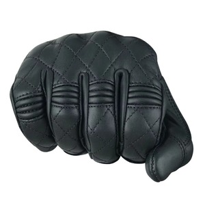 Guantes de Motocicleta Punchin Sports de Cuero Real y TPU, Antideslizantes, con Doble Parche de Gamuza en la Palma, Protección Completa para los Dedos, Pantalla Táctil, Cierre de Gancho y Bucle - Product Image 3