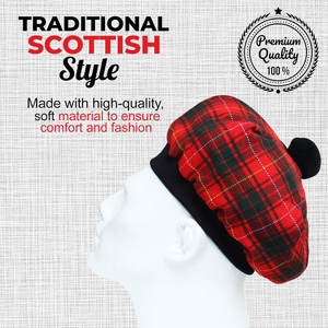 Sombrero Escocés Tam o' Shanter Hecho a Mano con Pompón de Lana y Acrílico, Personalizado con el Escudo del Clan, Venta al Por Mayor - Product Image 6