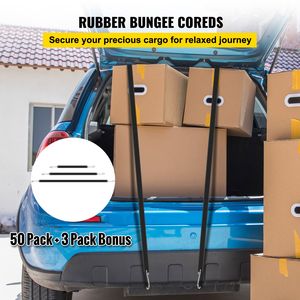 Paquete de 11 Correas Elásticas de Goma Natural de Alta Resistencia de 9'', Paquete de 21 Correas Elásticas de Goma Natural de 15'', Paquete de 21 Correas Elásticas de Goma Natural de 21'' con Ganchos en S, Accesorios Surtidos para Control de Carga - Product Image 2