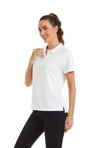 เสื้อโปโลผู้หญิงคุณภาพสูง OEM สำหรับใส่ลำลอง ผลิตจากโพลีเอสเตอร์ซับเหงื่อ เหมาะสำหรับขายส่งเป็นเสื้อทำงานสำหรับผู้หญิง - Product Image 2