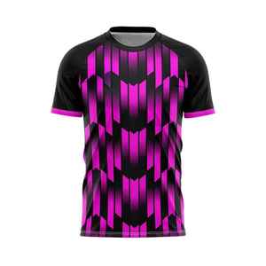Maillot de football unisexe à col en V, manches courtes, rouge, noir, blanc, sublimé, respirant, anti-transpiration, antibactérien, en polyester - Product Image 5