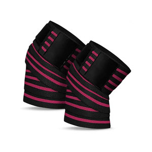Genouillère Unisexe Élastique Rayée avec Fermeture Réglable, Soutien de Compression, Matière Nylon/Néoprène, Option Logo Personnalisé - Product Image 5