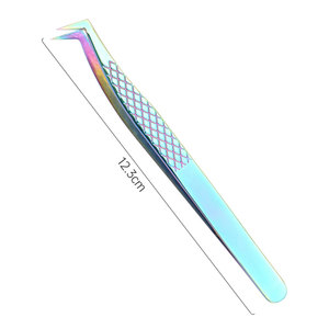 Pinzas para cejas de marca privada con punta de fibra, pinzas para extensiones de pestañas, pinzas para pestañas con logo personalizado, instrumentos de belleza de la mejor calidad - Product Image 4