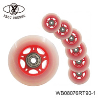 Roues en PU anti-crevaison de 76 mm pour chariot de logistique commerciale